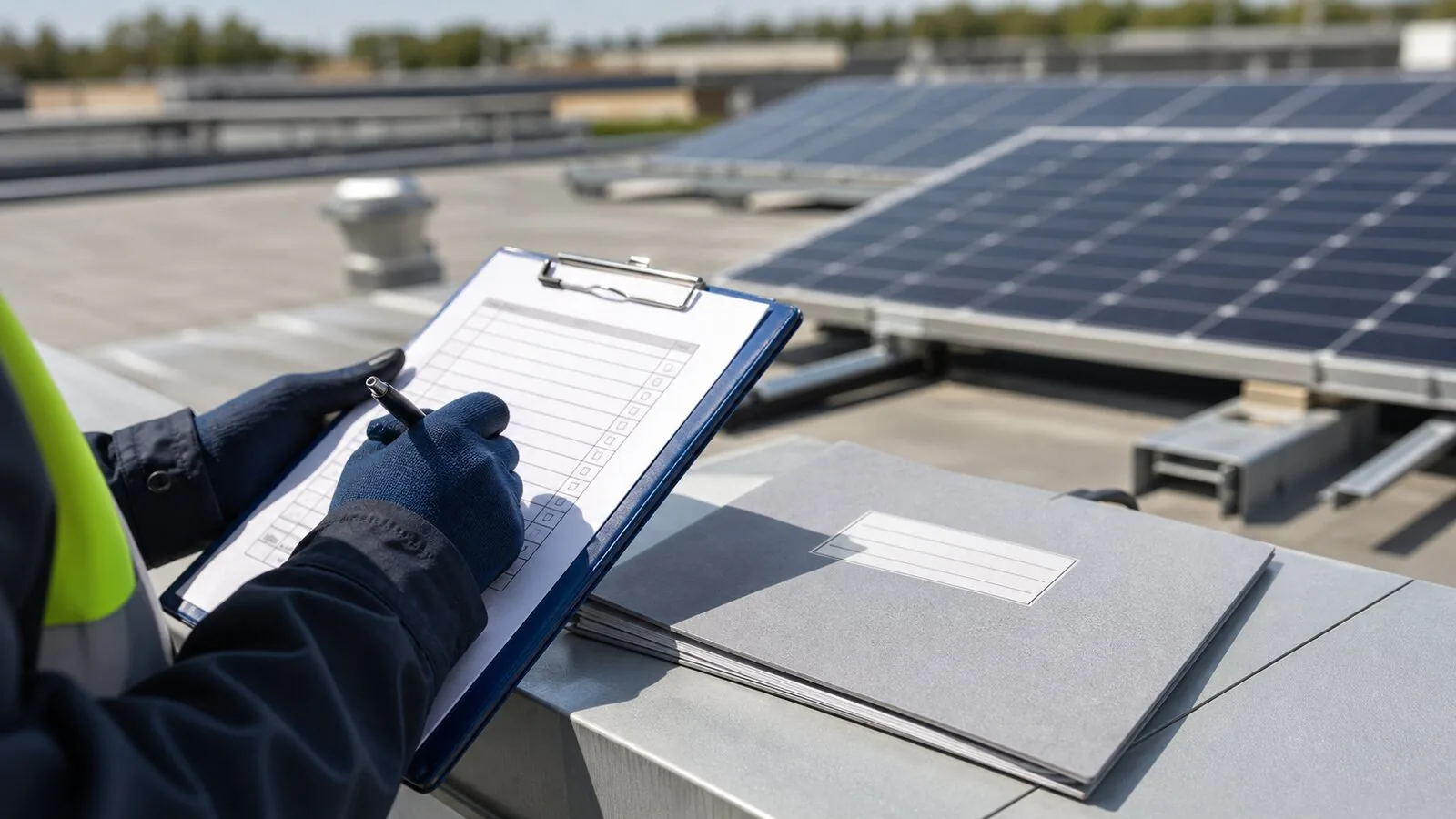 Prüfunterlagen an einer gewerblichen PV-Anlage für PV-Anlage Abschreibung